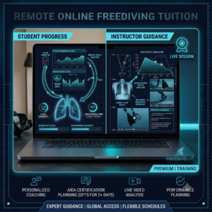 Remote freediving and spearfishing timed session